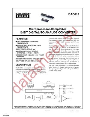 DAC813KU/1K datasheet  